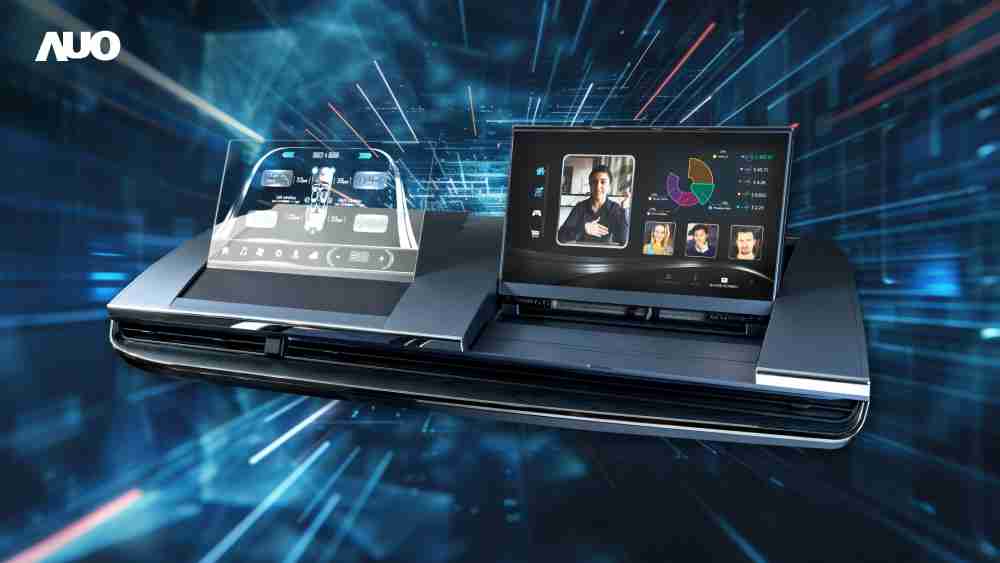 人生就是博Micro LED Display HMI解决方案打造透明Micro LED前座仪表，，呈现信息并保留驾驶视野开阔；亦为副驾驶座乘客打造收放自如的Micro LED屏幕，，，，在不影响显示质量的前提于显示区内建镜头，，让用户能与视讯对象直接眼神接触，，，提供绝佳的双向沟通体验